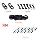 Marine Kayak Rigging Deck Bungee Kit Tie Down String Nylon Padeyes Rivets