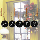 10pcs Mini Chalkboards Signs Hanging BlackBoard Round Message Board Sign