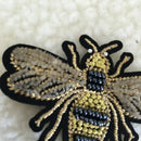 Handmade Bead Bee Beaded Patch For Clothing Sew On Beading Applique Clothes R6J5