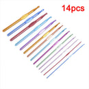 14pcs Set Multi-colour Aluminum Crochet Hooks Needles Knit Weave Craft Yarn
