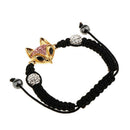 Women Men Unisex Jewelry Crystal lowrie Macrame Charms Bracelet Braided Bangle