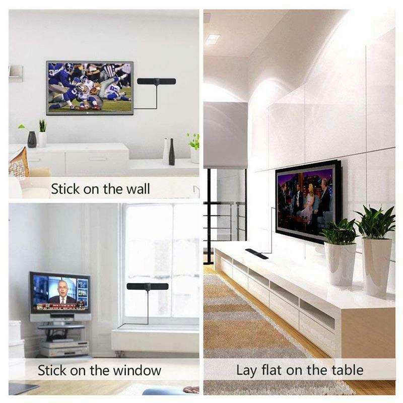 1080P HD Indoor Universal TV Antenna DVB-T2 ATSC 25 Miles Digital Amplifiel J4L3