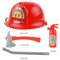 Kids Yellow Safety Firefighter Helmet & Assorted Tools Halloween Costume