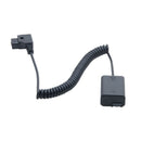 D-Tap To Np-Fw50 Dc Coupler Power Dummy Battery Adapter Coiled Cable For So