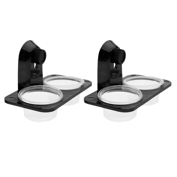 2 Pcs Dual Reptile Feeding Bowl Screw Food & Water Drink Eating Device Dish For