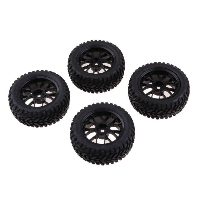 4 Pcs RC Car Tires Tyres &Wheel Rim for 1/10 Hsp Redcat  Hpi Parts