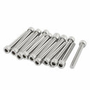 M5x45mm Thread 304 Stainless Steel Hex Socket Head Cap Screw Bolt DIN912 15 C6E6