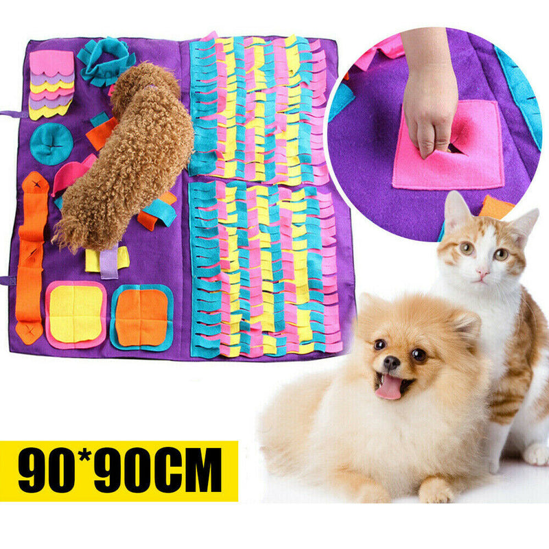 Dog Snuffle Mat Nose Training Sniffing Pet Pad Feeding Cushion Blanket 90*90cm