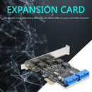 Front PCI-E to 19/20 Pin Adapter Desktop USB 3.0 PCI Express Expansion Card A