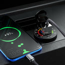 Car Motorcycle Dual USB Charger QC3.0 Power Socket with Switch + Wires A