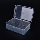 New Small Transparent Plastic Storage Box clear Square Multipurpose display S Hn