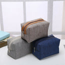 Blue Women Men Travel Cosmetic Bag Multifunction Zipper Small Makeup Toilet