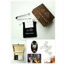 Whiskey Stones with WORDS Wooden Box Whisky Rocks Stones Square Stone Wood  J5C6
