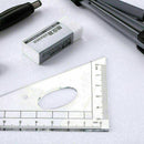 School Tools Precision Geometry Set Compass and tractor Set For High 8 Pcs S9N4
