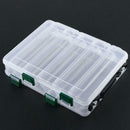 Double Sided 5+5 Compartments High Strength Transparent Plastic Fishing Box A