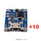 10Pcs 5V Mini USB 1A TP4056 Lithium Battery Charging Board Power Charger Mo