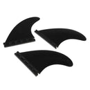 3pcs/Set Longboard Surfboard Surfing Fins Thruster for FCS/Future Base Black