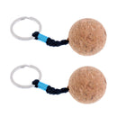 2x Floating Cork Keyring Water Buoyant Key Ring Key Chain Sailing Boat 3.5cm
