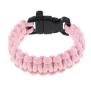Outdoor Camping Hiking Survival Rope Paracord Bracelet with Buckle pink