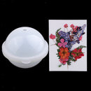 Silicone 100mm Sphere Ball Mould Mold + Real Dried Flower for DIY Ornament