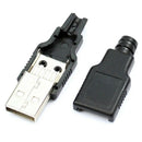 New 10pcs Type A Male USB 4 Pin Plug Socket Connector With Black Plastic Co S7D9
