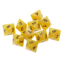 10pcs 8 Sided Dice D8 Polyhedral Dice for  RPG Yellow