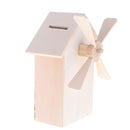 Decorate your own unfinished plain windmill shapes wooden money savings box