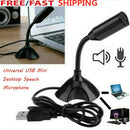 Mini Desktop Speech Microphone Stand Noise-cancelling Mic for PC Laptop Computer