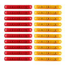 20X 9LED Bus Truck Trailer Side Marker Indicators Lights Red+Amber Waterproof.