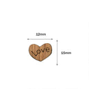 Love Shaped Retro Button Children Patch Puzzle Wooden DIY Handmade But DNO