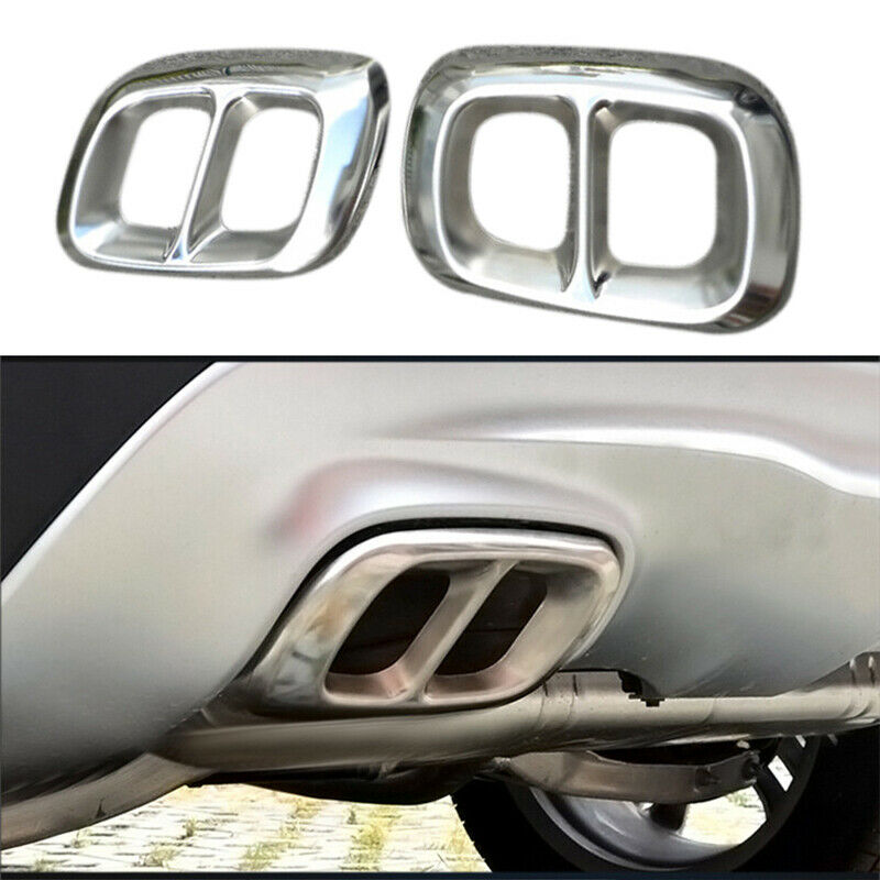 2Pcs Stainless Steel Chrome for Mercedes Benz GLA Class X156 Car Exhaust Mu P3B6
