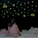 3pcs/set Luminous Animal Wall Stickers Waterproof Room Decals (HZY017-C) A