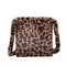 Leopard Crossbody Handbag Women Plush Retro Shoulder Messenger Bag (Brown)