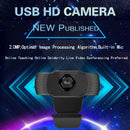1080P Full HD Web Camera 360 Rotating USB Webcam with Built-in Microphone For PC