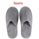 6-Pairs Disposable Slippers, Great for Hotel, Spa, Nail Salon Use-Non-Slip-