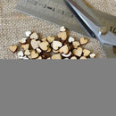 100pcs Rustic Wooden Love Heart Wedding Table Scatter Decoration Crafts  Z