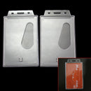 2 x Hard Plastic Vertical Business Identity ID Pass Card Badge Holder 5.5x8.8cm
