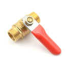 G1/4 Pipe Male to Male Thread Brass Ball Valve Hose Connector Switch Gk