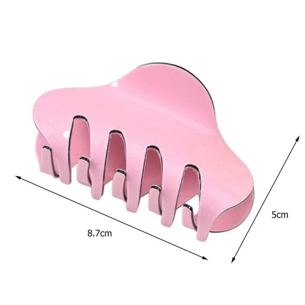 Women Hair Clip Girl Hair Claw Clamps Ladies Hairpins Headwear Gift (Pink) A#S