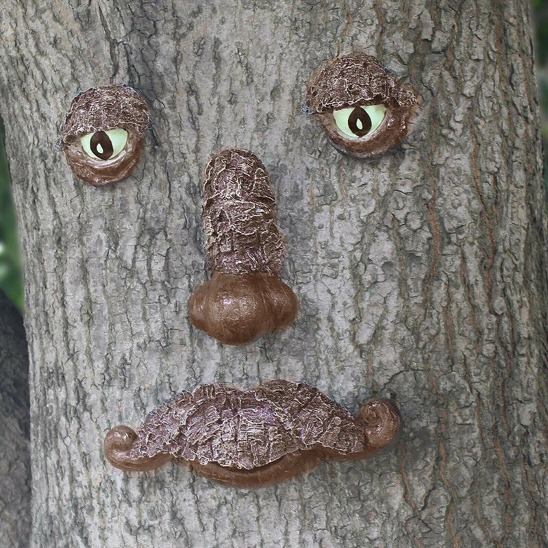 Tree Faces  Outdoor Old Man Tree Hugger Statues Garden Yard Art Decor Sculpture
