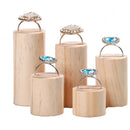 5 Pack Wooden Ring Jewelry Display Organizer Storage for Wedding Decor Gifts