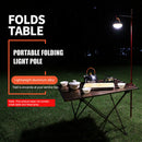 Portable Folding Lamp Pole Camping Picnic Adjustable Light Holder (Red) A