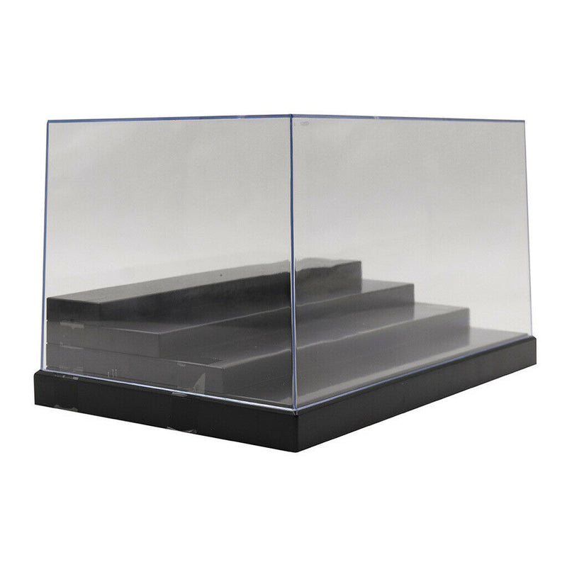 Anti-dust Arcylic 4-Step Display Case, Flat Glossy Base, Stackable Design, for