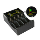 4-Slots Battery Charger Smart Charging Rechargeable with LCD Display USB Cable