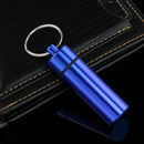Medicine Bottle Keychain Case Container Waterproof Holder Aluminum Drug Box Case