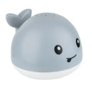 Electric Induction Water Spray Ball Whale Bathroom Sprinkler Toys (Grey)