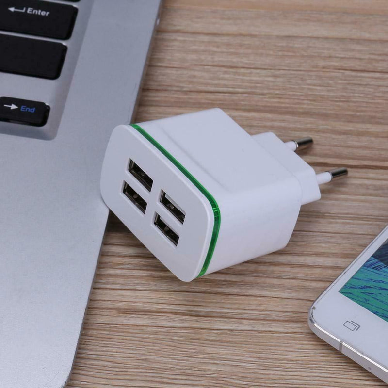 USB Charger 4USB Lighten 3A Multi-Head Travel Convenient Charger