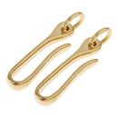 2PCS Solid Brass Keychain Key Ring Belt U Hook Wallet Chain Fob Clip
