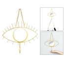 Hanging Wall Mirror Decorative Eye Shaped Wall Mirror for Home Bathroom Office
