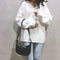 Women Retro Shoulder Bags Leather Money Purse Messenger Handbag (Black) A#S